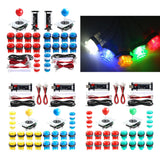 Maxbell 2-Player LED Arcade DIY Kit for USB PC Game DIY & Raspberry Pi  Red Blue