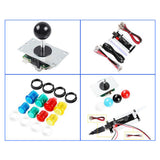 Maxbell 2-Player LED Arcade DIY Kit for USB PC Game DIY & Raspberry Pi  Red Blue