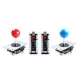 Maxbell 2-Player LED Arcade DIY Kit for USB PC Game DIY & Raspberry Pi  Red Blue