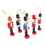 Maxbell 6pcs Christmas Nutcracker Ornaments Set Wooden Figures Soldier Puppet Toy