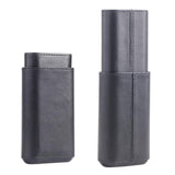 Maxbell 1pc Black Cedar Wood Lined Travel Cigar Holder Protective Holding 3 Cigars