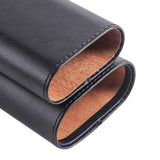 Maxbell 1pc Black Cedar Wood Lined Travel Cigar Holder Protective Holding 3 Cigars