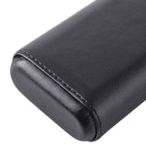 Maxbell 1pc Black Cedar Wood Lined Travel Cigar Holder Protective Holding 3 Cigars