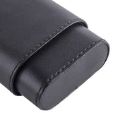 Maxbell 1pc Black Cedar Wood Lined Travel Cigar Holder Protective Holding 3 Cigars