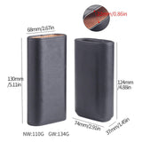 Maxbell 1pc Black Cedar Wood Lined Travel Cigar Holder Protective Holding 3 Cigars