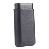Maxbell 1pc Black Cedar Wood Lined Travel Cigar Holder Protective Holding 3 Cigars