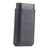 Maxbell 1pc Black Cedar Wood Lined Travel Cigar Holder Protective Holding 3 Cigars