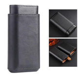 Maxbell 1pc Black Cedar Wood Lined Travel Cigar Holder Protective Holding 3 Cigars