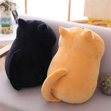 Cat Big Plush Hugging Pillow Soft Kitten Kitty Stuffed Animals Toy Gifts Black 50cm