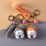 Cute Cartoon Keyrings Pendant Charm for Handbags, Purses, Bags Orange