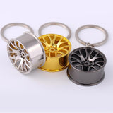 Max Wheel Rim Keychain Auto Car Handbag Bag Key Chain Keyring Hanging Silver