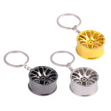 Max Wheel Rim Keychain Auto Car Handbag Bag Key Chain Keyring Hanging Silver