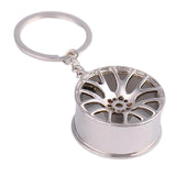 Max Wheel Rim Keychain Auto Car Handbag Bag Key Chain Keyring Hanging Silver