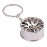 Max Wheel Rim Keychain Auto Car Handbag Bag Key Chain Keyring Hanging Silver