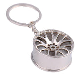 Max Wheel Rim Keychain Auto Car Handbag Bag Key Chain Keyring Hanging Silver