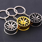 Max Wheel Rim Keychain Auto Car Handbag Bag Key Chain Keyring Hanging Silver