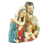 Maxbell 1pc 5 Inch Holy Family Statue Religious Christmas Sculptures Decoration