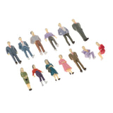 Maxbell 13pcs Model Trains 1:50 Painted Figures O SCALE People Standing Seated