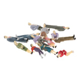Maxbell 13pcs Model Trains 1:50 Painted Figures O SCALE People Standing Seated