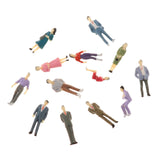 Maxbell 13pcs Model Trains 1:50 Painted Figures O SCALE People Standing Seated