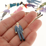 Maxbell 13pcs Model Trains 1:50 Painted Figures O SCALE People Standing Seated