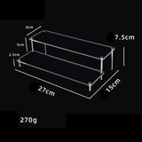 Acrylic Display Stand Riser for Jewelry Models Toys Storage, Stand (Color : 2 Tiers Widh 27x15cm
