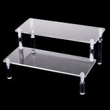 Acrylic Display Stand Riser for Jewelry Models Toys Storage, Stand (Color : 2 Tiers Widh 27x15cm