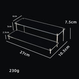 Acrylic Display Stand Riser for Jewelry Models Toys Storage, Stand (Color : 2 Tiers Widh 27x10cm