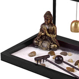 Buddhism Meditation Mini Zen Garden Kit with Incense Burner Stress Reliever