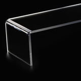 Acrylic Display Risers Clear Stand Set of 5 Medium Low Profile Rectangle 4mm