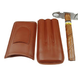 Maxbell Cattlehide Pocket Cigar Holder Storage Carrying Case Humidor W/ Cigar Cutter