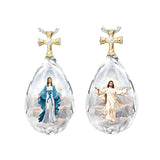 Maxbell 1pc Fashion Crystal Pendant Elegant Gift Christian Necklace Anniversary Gift Jesus