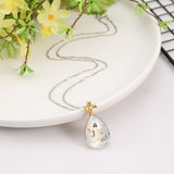 Maxbell 1pc Fashion Crystal Pendant Elegant Gift Christian Necklace Anniversary Gift Jesus