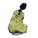 Maxbell Moldavite Crystal Stone Necklace Irregular Meteorite Pendant with Lanyard 5-10g
