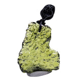 Maxbell Moldavite Crystal Stone Necklace Irregular Meteorite Pendant with Lanyard 5-10g