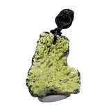 Maxbell Moldavite Crystal Stone Necklace Irregular Meteorite Pendant with Lanyard 5-10g