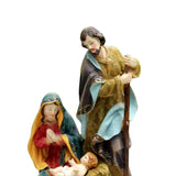 Resin Statue Holy Family Baby Jesus Christ Figurine Religious Decoration 14x11.5x21cm A