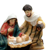 Resin Statue Holy Family Baby Jesus Christ Figurine Religious Decoration 12.5x7x10cm C