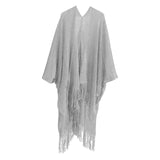 Women Cover Ups Kimono Cardigan Lightweight Flowy Swimsuits Wrap Top Silver