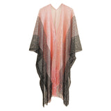 Women Bikini Cover Ups Sheer Open Front Thin Kimono Sun Protection Pink