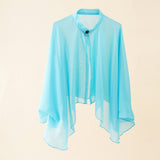 Fashion Boho Women Chiffon Cardigans Loose Sheer Top Jacket Cardigan Blue