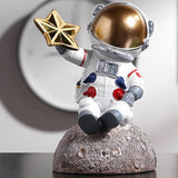 Resin Astronaut Wall Decoration Nordic Modern 3D Statue Ornaments Home Decor C