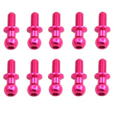 Maxbell RC Car Ball Head Screws for Sakura D5 Sport Car Hobby Model Replacement pink