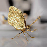 Glossy Alloy Insects Sculpture Ornament Garden Home Wall Decor Butterfly