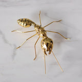 Glossy Alloy Insects Sculpture Ornament Garden Home Wall Decor Ant Small