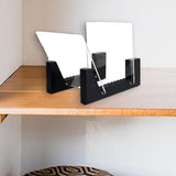 Maxbell Modern Vinyl Record Holder with Acrylic Ends Display Stacks Up To 10 Record black