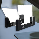Maxbell Modern Vinyl Record Holder with Acrylic Ends Display Stacks Up To 10 Record black