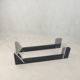 Maxbell Modern Vinyl Record Holder with Acrylic Ends Display Stacks Up To 10 Record black