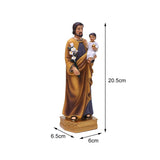 Maxbell 8 Inch St. Joseph and Child Jesus Statues Figurines Home Tabletop Decor