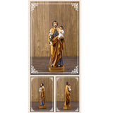 Maxbell 8 Inch St. Joseph and Child Jesus Statues Figurines Home Tabletop Decor